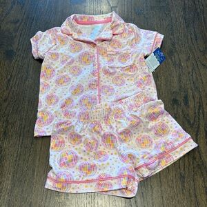 Girls Disco Ball Theme Pajama Set Pink Size 5/6